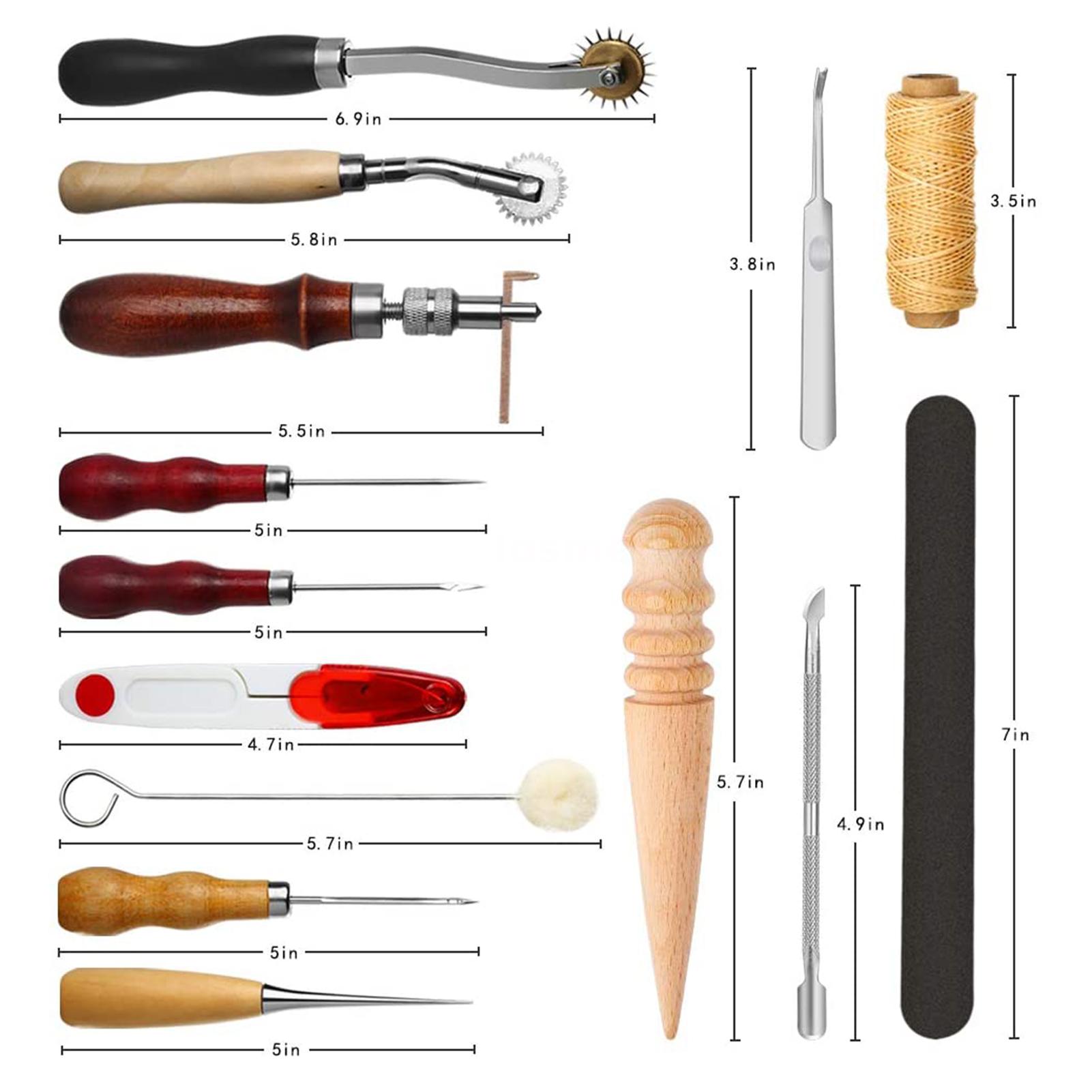 31Pcs Leather Sewing Tools DIY Leather Craft Hand Stitching Kit with ...