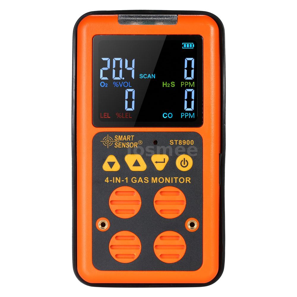 4 In 1 Lcd Digital Gas Monitor H2s Co O Carbon Monoxide Detector Tester 0 999ppm 702894174682 Ebay 6996