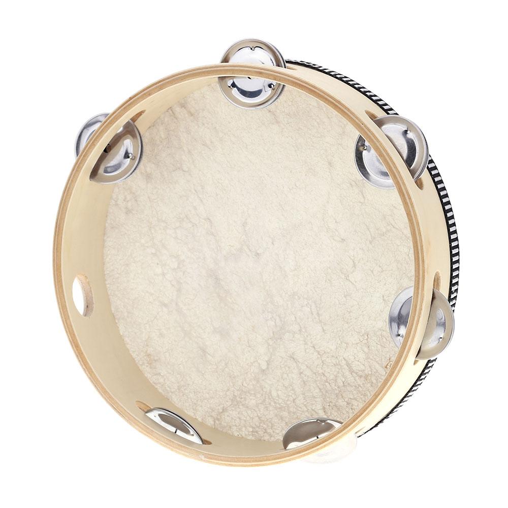 8" Musical Tambourine Tamborine Drum Percussion Gift for Party KTV Band