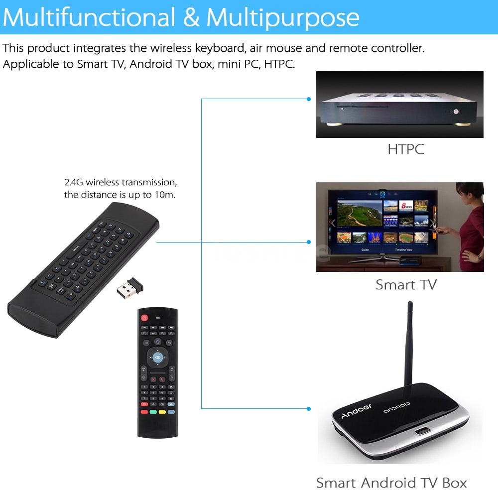 MX9-P 2.4GHz Wireless Air Mouse Remote Controller w/ Keyboard