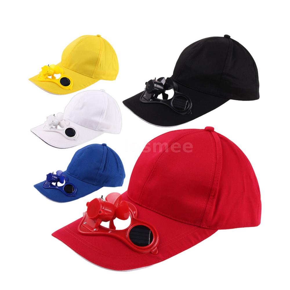 Summer Sport Outdoor Hat Cap with Solar Sun Power Cool Fan for Cycling U6V8