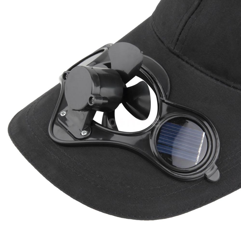 Summer Sport Outdoor Hat Cap with Solar Sun Power Cool Fan for Cycling U6V8